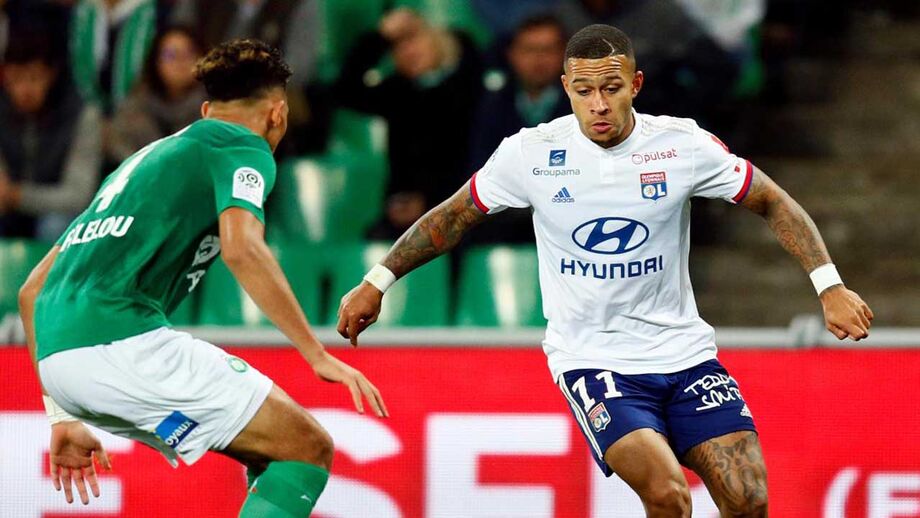 Lyon perde em Saint-Étienne e cai para 14.º em França