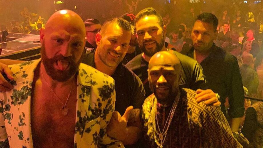 Tyson Fury e Mayweather numa festa em Las Vegas... sem socos