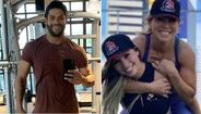 Hulk do lado esquerdo e à direita a ex-mulher com a sobrinha