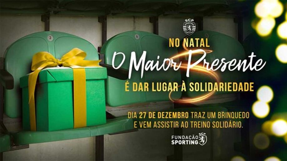 Sporting promove treino solidário a 27 de dezembro
