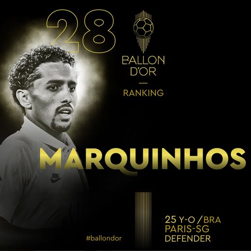 28 - Marquinhos (Paris Saint-Germain)