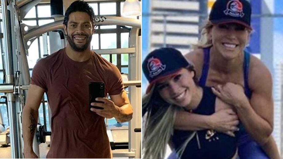 Hulk do lado esquerdo e à direita a ex-mulher com a sobrinha