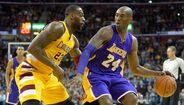 2016 - Kobe Bryant tenta ultrapassar Lebron James (Cleveland Cavaliers)