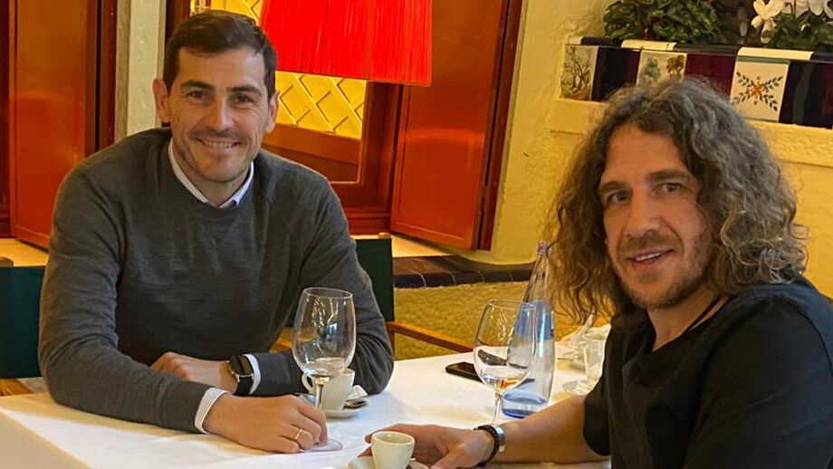 Casillas à mesa com Puyol