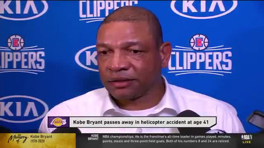 As lágrimas de Doc Rivers na reação à morte de Kobe Bryant