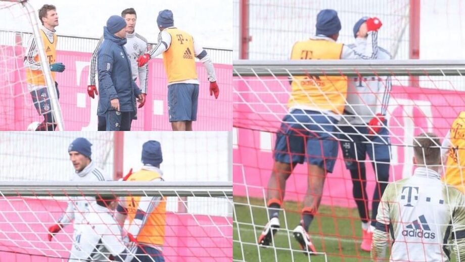 Mais uma dupla na lista: Boateng e Goretzka à pancada no treino