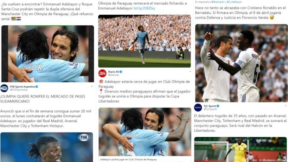Saiba como Emmanuel Adebayor ‘fechou a internet’ no Paraguai