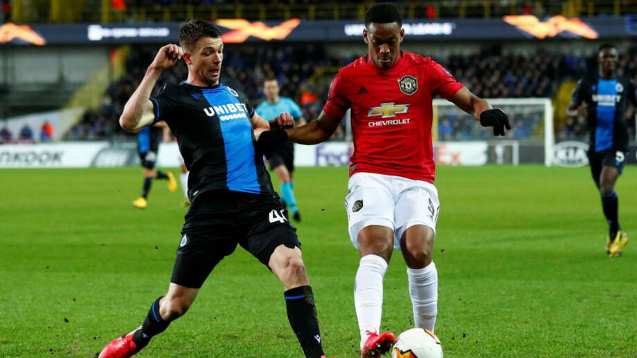 Manchester United empata em Brugge e vai em vantagem para a segunda mão