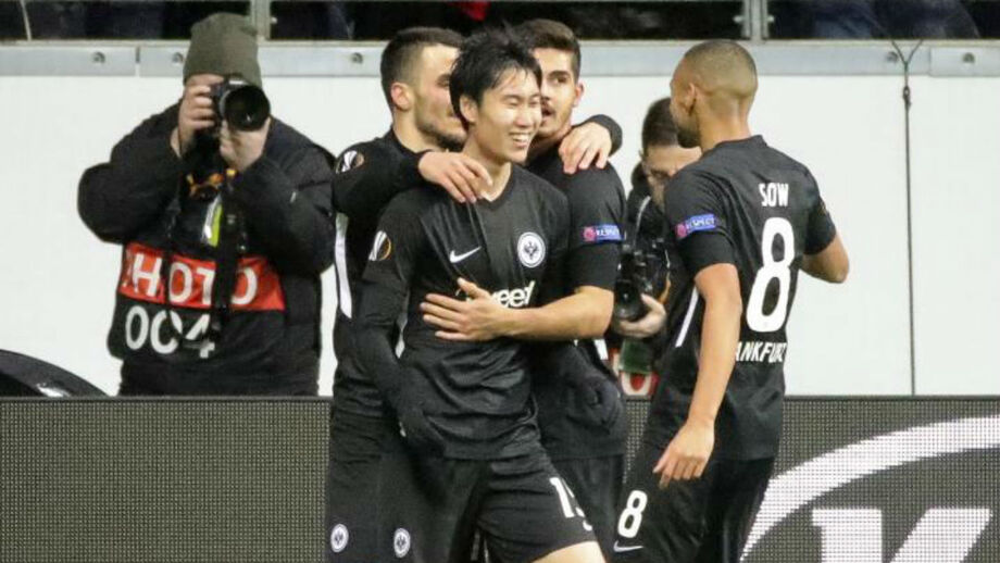 André Silva e Gonçalo Paciência na vitória do Eintracht Frankfurt sobre o RB Salzburgo
