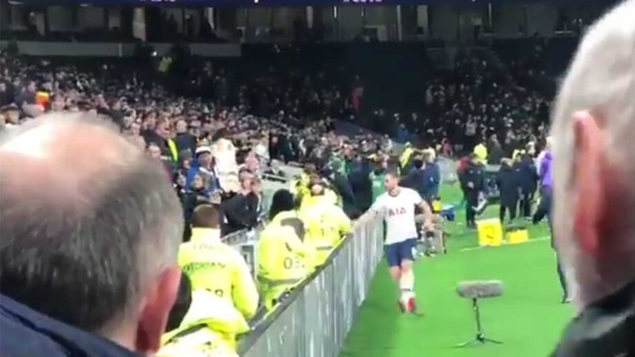 O momento em que Eric Dier saltou para as bancadas para confrontar adepto