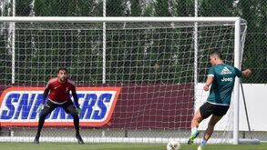 A impressionante pontaria de Cristiano Ronaldo no treino da Juventus