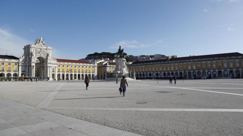 Ruas de Lisboa quase desertas
