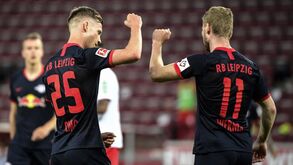 Leipzig vence e sobe ao pódio