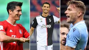 A corrida à Bota de Ouro: Lewandowski na frente. Immobile e CR7 à espreita