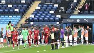 Manchester City fez guarda de honra ao campeão Liverpool antes do jogo