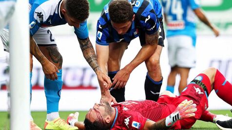 Arrepiante: Ospina chocou com Mário Rui e ficou com o rosto neste estado