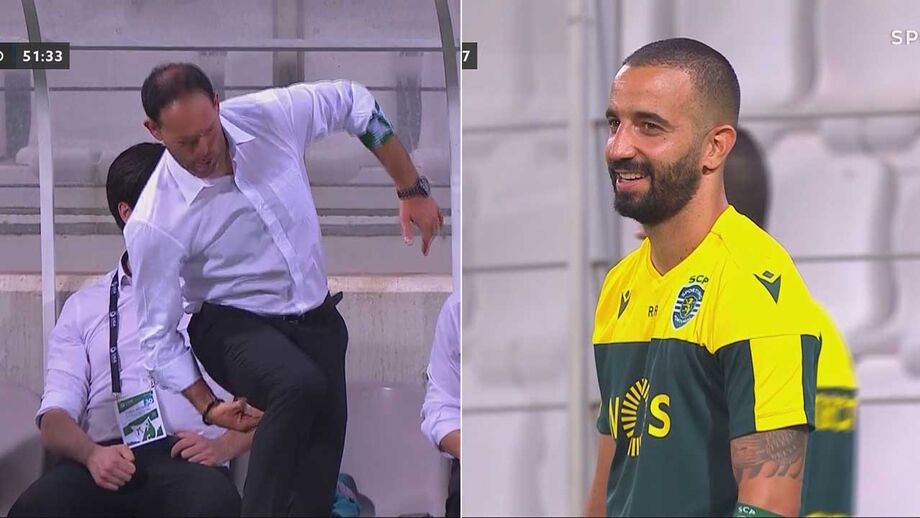 Treinador do Moreirense pediu ao guarda-redes para atirar-se ao chão e Rúben Amorim riu-se