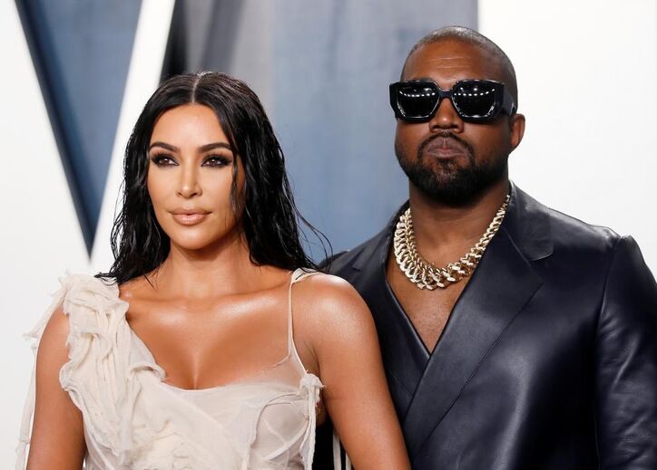 Kanye West com a mulher, Kim Kardashian