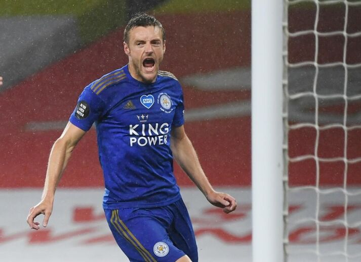 49 Jamie Vardy - 0.45 golos por jogo (108 golos em 242 jogos)