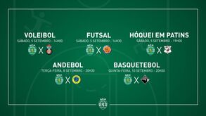 Troféu Francisco Stromp em cinco modalidades no regresso do Sporting ao pavilhão