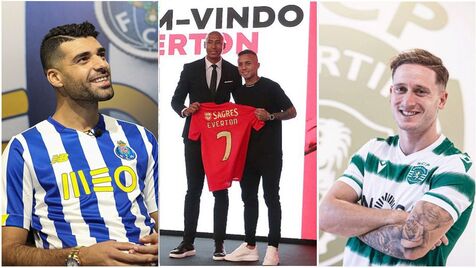 O mercado dos três grandes: todos os reforços de FC Porto, Benfica e Sporting