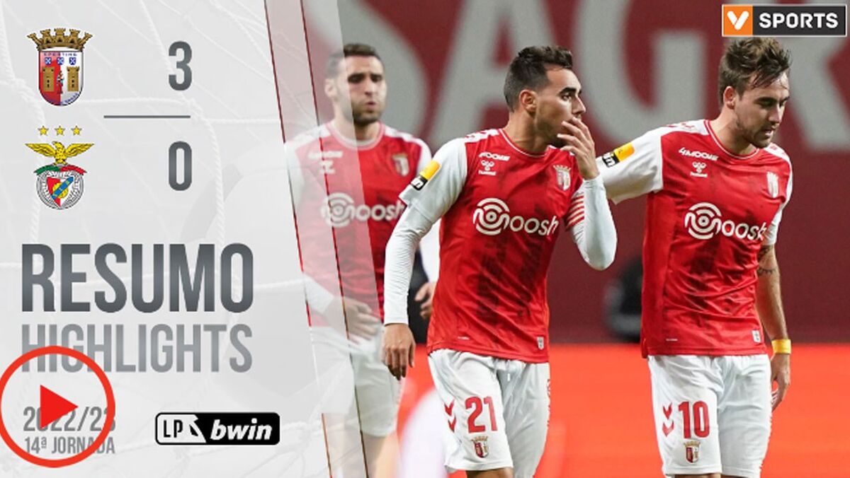 O resumo do Sp Braga Benfica golos casos e outros lances Vídeos