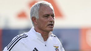 Primeiro treino de Mourinho no Benfica