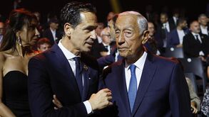 Pedro Proença, presidente da FIFA, com Marcelo Rebelo de Sousa, presidente da República Portuguesa