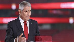 Luís Filipe Vieira durante a entrevista na BTV