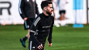 Rafa Silva durante o treino do Besiktas