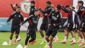 Benfica treina na véspera do jogo com o Ajax