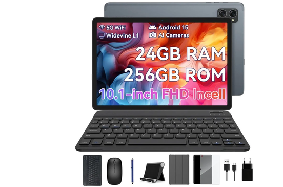 Tablet Tabwee T20 10.1" HD+ 8GB/256GB 5000mAh Android 15 + Pack de Acessórios