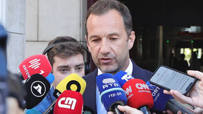 Frederico Varandas à saída da reunião com a ministra da Cultura e do Desporto