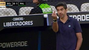 Abel mostra dedo do meio a jogador do Palmeiras e explica a razão