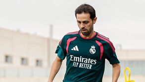 Bernardo Silva no treino do Real
