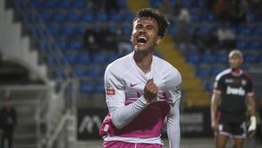 Pedro Lima celebra golo em jogo do Sporting contra o Casa Pia
