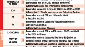 Conheça os condicionamentos ao trânsito em Lisboa
