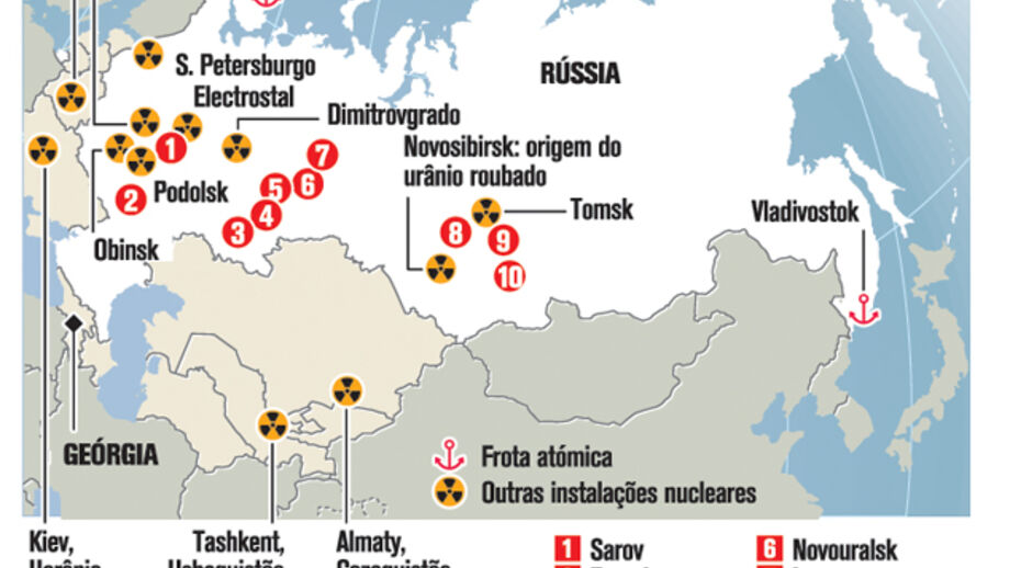 Alerta de contrabando nuclear na Rússia