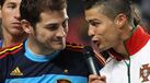 Ronaldo e Casillas de costas voltadas