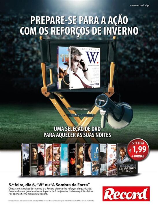Uma seleção de DVD para aquecer as suas noites.