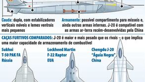 China revela protótipo de caça furtivo