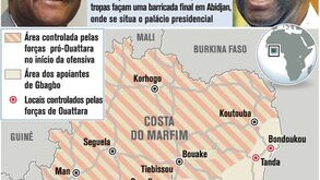 Rebeldes da Costa do Marfim cercam Abidjan