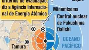 Zona de evacuação no Japão
