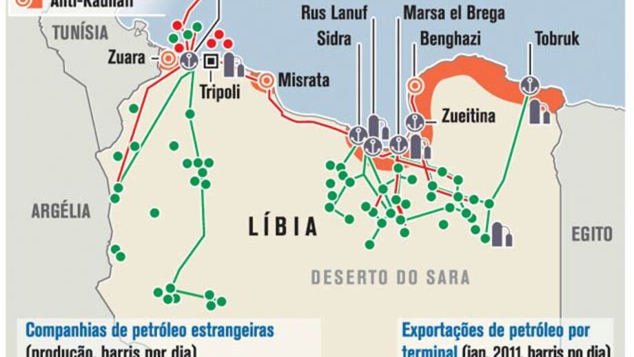 Forças de Kadhafi atacam enclave petrolífero