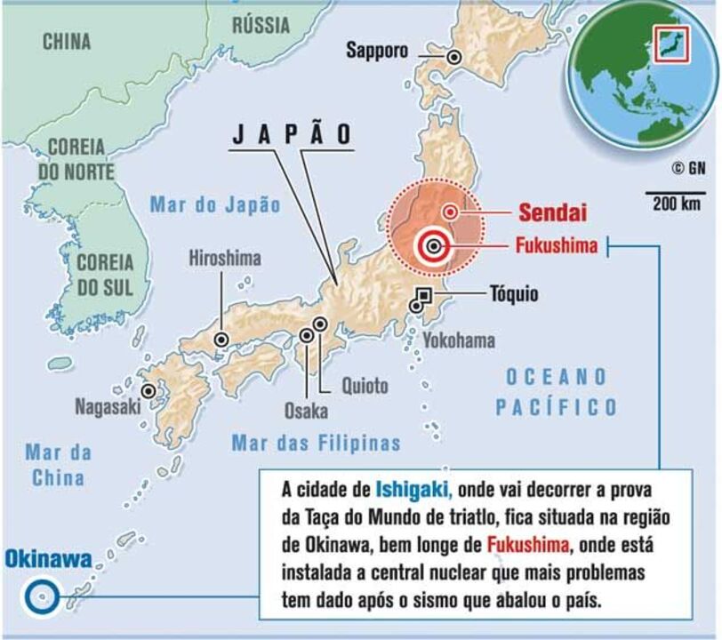 A cidade onde vai decorrer a prova da  Taça do Mundo de Triatlo