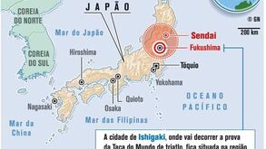 A cidade japonesa da Taça do Mundo de Triatlo