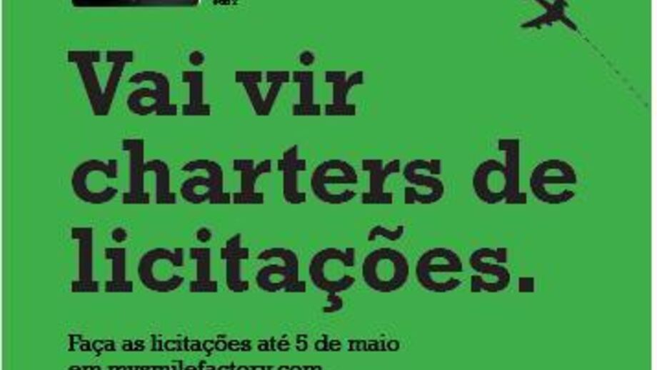 Vai vir charters de licitações.