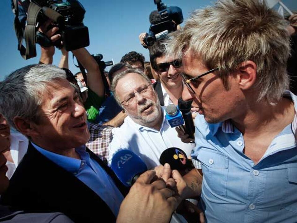 Fábio Coentrão em campanha por Sócrates