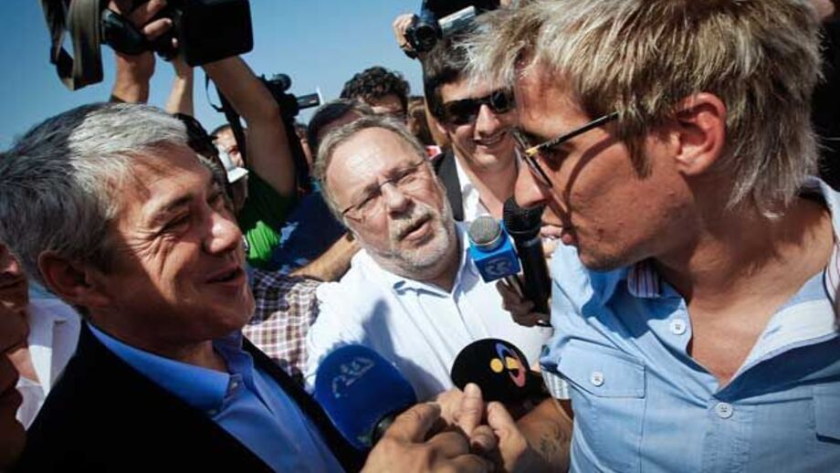 Fábio Coentrão em campanha por Sócrates