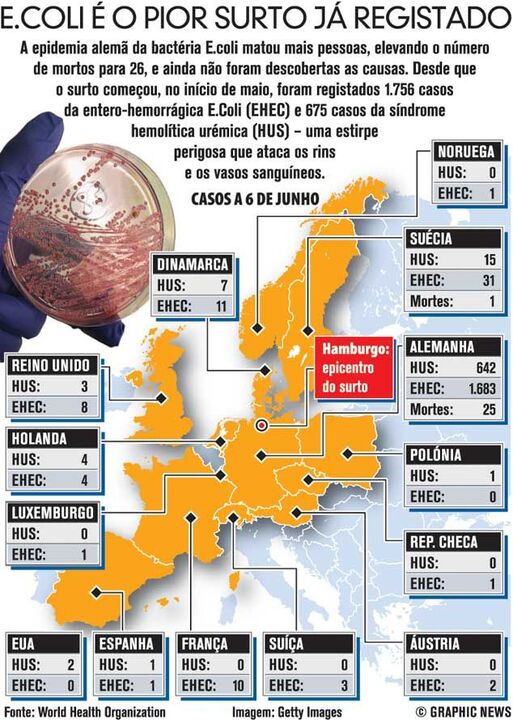 E.coli é o pior surto já registado